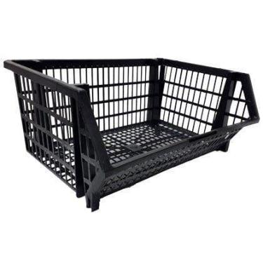 Imagem de Cesto Expositor Plástico Preto 260x440x345 Bralider - Braslider