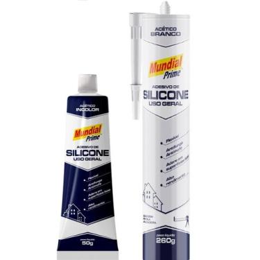 Imagem de Silicone Transparente Acético Uso Geral 50g 24pc Mundialprime
