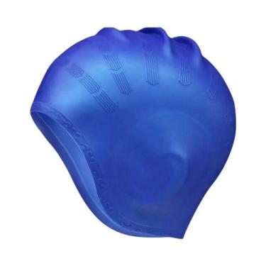 Imagem de Touca De Natação Profissional De Silicone Para Adultos Com Bolsos Para
