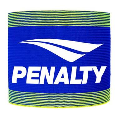 Imagem de Faixa de Capitão Braçadeira Elástica Penalty, Royal, Amarelo fluoresce