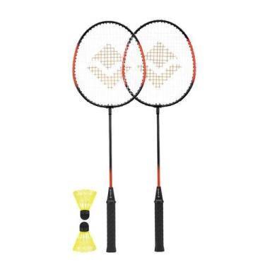 Imagem de Kit Badminton Completo 2 Raquetes e 2 Petecas Vollo - VB003