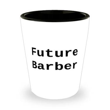 Imagem de Presentes de barbeiro de sarcasmo, barbeiro futuro, copo de shot de Natal para barbeiro