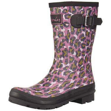 Imagem de Bota de chuva feminina Joules, cachorro salsicha amarelo, Pink Leopard, 7