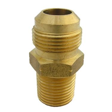 Imagem de LASCO 10-1555 Encaixe de gás de aço com alargador macho de 15/16" e rosca de tubo macho de 1/2" rosqueada, adaptador de rosca de tubo fêmea de 3/8"