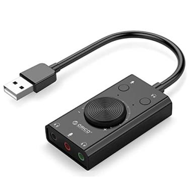 Imagem de Adaptador de Placa de som usb, Microfone Externo Conversor de Placa de som Estéreo 3.5mm aux Jack de Microfone para Fone de Ouvido de Jogos Fone de Ouvido ps4 Laptop Desktop Windows