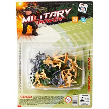 Imagem de Military Power, Kit com 24 Soldados Militares, Pica Pau Brinquedos, Multicor