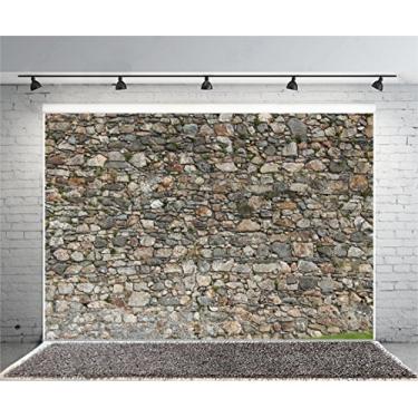 Imagem de Yeele Pano de fundo de tijolo de pedra de 2,7 x 1,8 m Pano de fundo de vinil retrô parede de tijolo de coelhos, balcão, tijolo, banquete, fotografia fundo, bebê, adulto, família, retrato, artístico, papel de parede, foto, vídeo, fotografia fotografia e estúdio