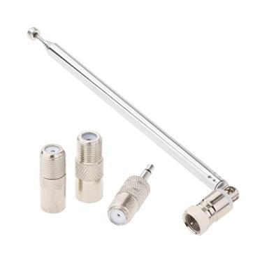 Imagem de Antena de Haste de Rádio com Adaptador de F para TV para Mini Sistema de Receptor AV de Fidelidade