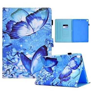 Imagem de Capa para iPad 10.2 2021/2020/2019, Capa para iPad 9ª/8ª/7ª Geração Moda Bonito Elegante Couro PU Inteligente Auto Sleep/Wake Stand Capa à Prova de Choque para Apple iPad 10.2 2021/2020/2019-Dream Butterfly