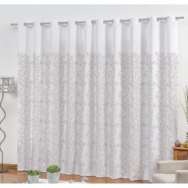 Imagem de Cortina Noster 3,00m x 2,50m Sala Quarto Voail Bordado