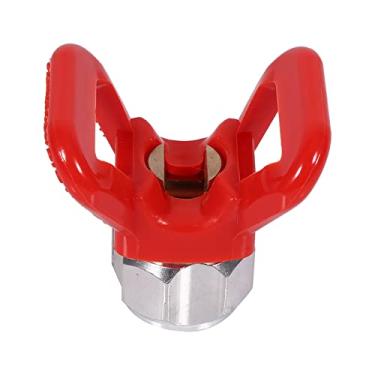 Imagem de sem proteção de ponta de pulverização de tinta de ar,Base de proteção de ponta, sem protetor de assento de bocal pulverizador de ar para não pulverizar tinta de ar (vermelho)