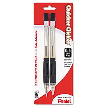 Imagem de Lapiseira Pentel PD345BP2K6 Quicker Clicker, 0,5 mm, fumaça, embalagem com 2