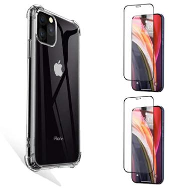Imagem de Capinha Case Anti Impacto e 2X Película Vidro 3D Compatível iPhone 11 Pro