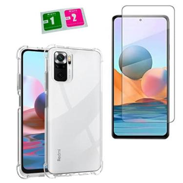 Imagem de Kit Capinha Antishock + Película Vidro Compatível Xiaomi Redmi Note 10 Pro