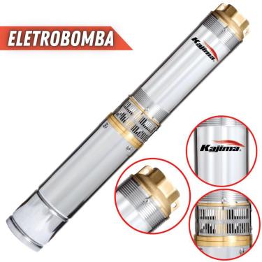 Imagem de Eletrobomba Submersa Kajima SW218025 Para Poços Semiartesianos 2" 18 Estágios 0,3HP 220v 3A em Material de Alta Resistência e  Fácil Instalação