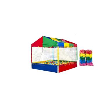 Imagem de Piscina De Bolinha 1,5 - colorida - Casinha Infantil Plastico Toca Infantil Brinquedo Ao Ar Livre + 1000 bolinhas