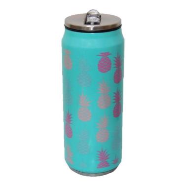 Imagem de Garrafinha Squeeze Parede Dupla Inox C/ Canudo 360ml Coruja