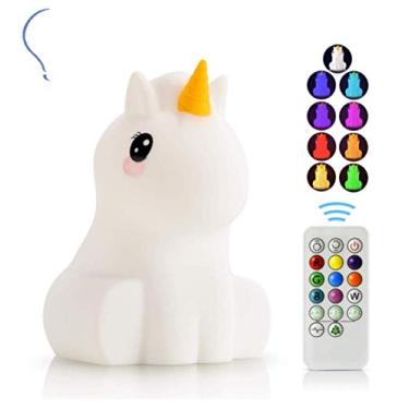 Imagem de Pet Light Unicórnio - Abajur noturno infantil sem fio com controle remoto