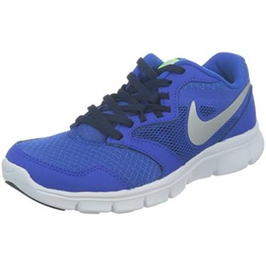 Imagem de NIKE Boy's Flex Experience 3 Athletic Shoes (5.5 Big Kid M US, Hyper Cobalt/Obsidian/Volt/Metallic Silver)
