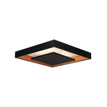 Imagem de Plafon Newline New Picture 546 Led 47cm Bivolt Preto / Dourado 3000K Luz Amarela