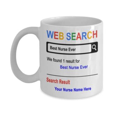 Imagem de Caneca de enfermeira personalizada, melhor caneca de enfermeira, caneca de enfermeira, presentes de enfermeira, presente para enfermeira, ideia de presente de cesta de natal de aniversário de enfermeira, caneca de enfermeira personalizada