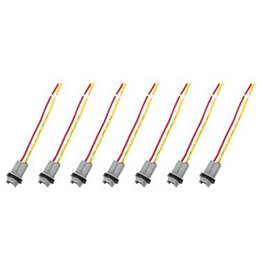 Imagem de Modengzhe 7 peças T10 194 168 W5W LED soquete de lâmpada cabo de extensão para iluminação de automóveis ou outras aplicações