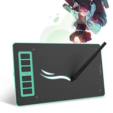 Imagem de XENX Tablet P1 MacOS e Android com suporte para desenho gráfico P1-640 6x4" com 6 teclas de atalho, 8192 níveis de pressão caneta sem bateria para arte digital, design, E-Learning/aulas online, OSU Gaming