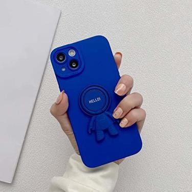 Imagem de Capa de telefone com fivela de anel de astronauta fofa para iphone 13 12 11 pro max xs max xr x 8 7 plus se2020 silicone líquido capa traseira macia, d, para iphone 13 mnin