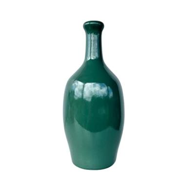 Imagem de Decoração sala quarto vaso garrafa cerâmico na cor verde