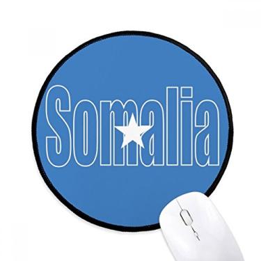 Imagem de DIYthinker Somália nome da bandeira do país mousepad desktop escritório tapete redondo para computador