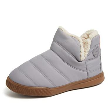 Imagem de Dearfoams Pantufa feminina esportiva de nylon Dara, Cinza médio, X-Large