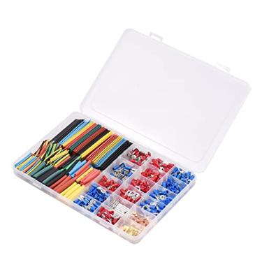 Imagem de Terminais,678PCS Terminais e Kit de Tubos Termo-retráteis Conjunto Elétrico de Cabo de Carro 350pcs Terminais Conectores + 328pcs Tubos Termo-retráteis Tubos Encolhíveis Sem Halógenos Poliol