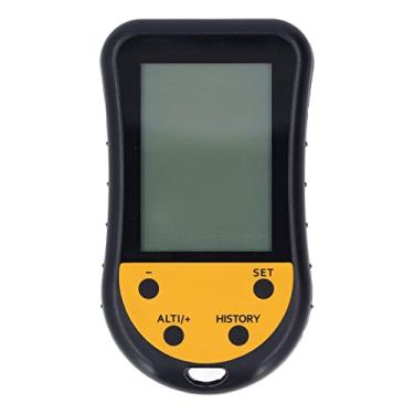 Imagem de Altímetro, Visor LCD retroiluminado ABS Carcaça plástica Visores de orientação Relógio Barômetro de temperatura alimentado por bateria Altímetro digital portátil