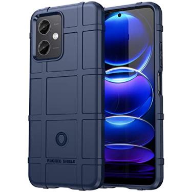 Imagem de Sacos de telefonia móvel Capa de silicone resistente à prova de choque de corpo inteiro para Xiaomi Redmi Note 12, capa protetora com forro fosco Sacos de caso (Color : Dark Blue)