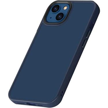 Imagem de KOSSMA Capa compatível com iPhone 13, capa protetora de silicone TPU macio translúcido fosco capa resistente à sujeira e à prova de quedas (cor: azul, tamanho: para iphone13)