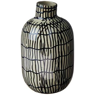 Imagem de Caicos Garrafa Decorativ 20 * 13cm Ceramica Bran/pret Cn Home & Co Único