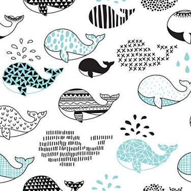 Imagem de Papel de Parede Fundo do Mar Baleias Escandinavas 57x270cm