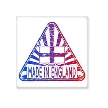 Imagem de Feito na Inglaterra, Reino Unido, Bandeira de Triângulo, Piso de Cerâmica Brilhante, Decalque de Pedra Adorna de Tijolos Vitrificados