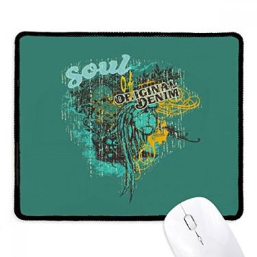 Imagem de Mouse pad Graffiti Street Soul of Original Denim com borda costurada Tapete de borracha para jogos