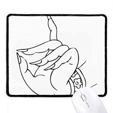 Imagem de Tapete de borracha para jogos personalizado com padrão de desenho de linha à mão