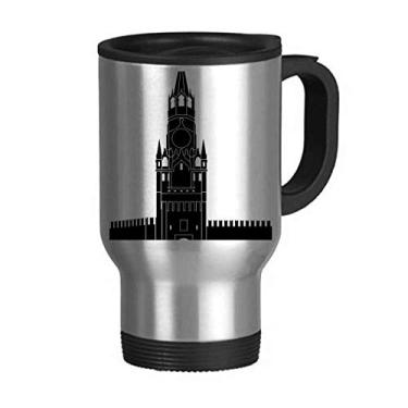 Imagem de Caneca de viagem Rússia Moscow Kremlin com tampa flip em aço inoxidável copo de carro copo térmico