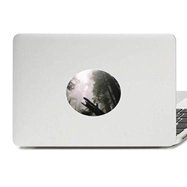 Imagem de Adesivo de notebook com emblema de vinil e cenário da natureza da ciência florestal