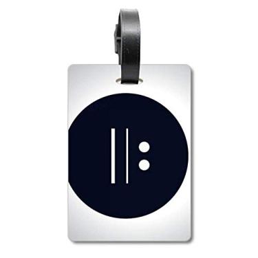 Imagem de White Repetition Assinatura Bolsa de Mala Preta Etiqueta de Bagagem para Cartão de Bagagem