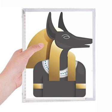 Imagem de Caderno com estampa artística Anúbis do Egito Antigo Caderno de folhas soltas diário recarregável