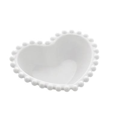 Imagem de 1 Bowl Porcelana Coracao Beads Branco 13X11x4cm - Bon Gourmet