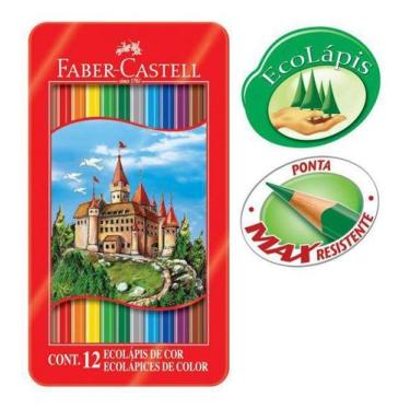 Lapis de Cor Faber Castell Lata 24 Cores - 121024LT