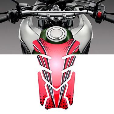 Imagem de Adesivo Protetor De Tanque Tank Pad Para Moto Universal Vermelho Ducat