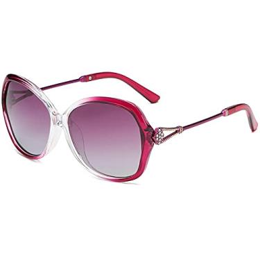 Imagem de Óculos de sol polarizados para dirigir Uv400 para mulheres cristal moderno feminino óculos de proteção retro óculos escuros 3