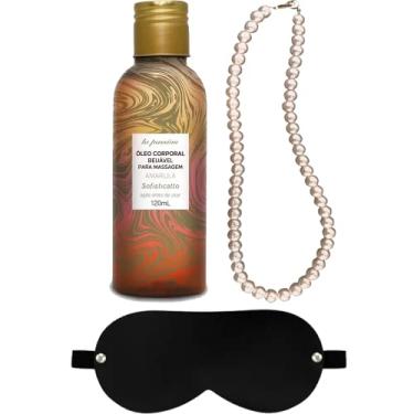Imagem de Kit Oleo de Massagem Corporal Beijavel Amarula e Venda Colar