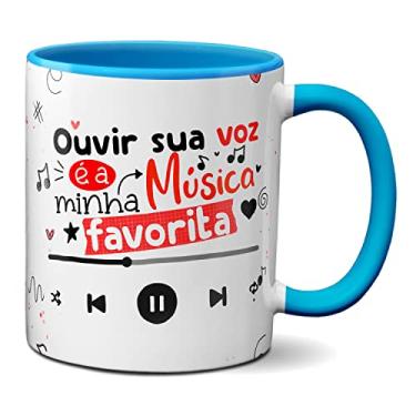 Imagem de Caneca Namorados Minha Música Favorita é Ouvir Sua Voz (Azul)